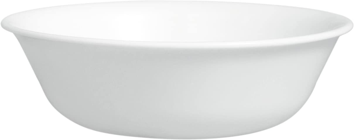 Corelle Vitrelle 4-Pieces 10.25" Glass Dinner Plates Chip & Crack Resistant Glass Dinnerware Set Plates, Winter Frost White