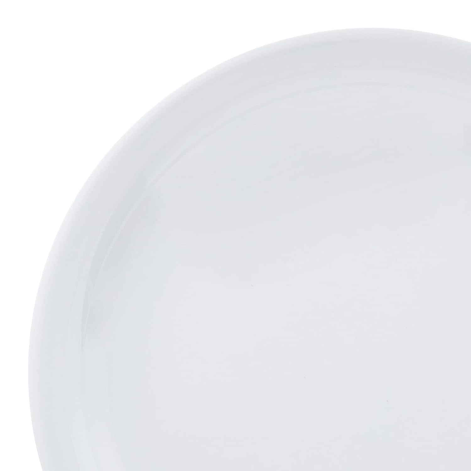 Amazon Basics Melamine Plastic Plate, Dishwasher Safe, BPA Free, 6 Piece Set, 9 in, White