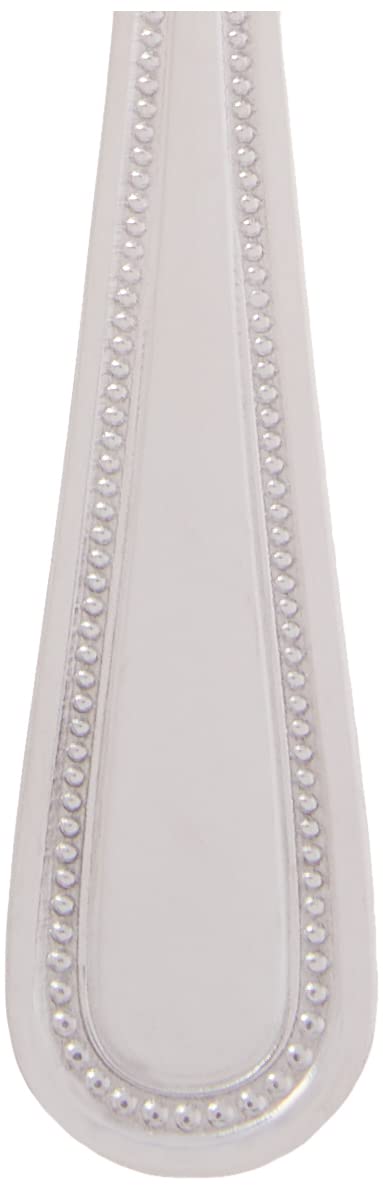 Winco 12-Piece Dots Bouillon Spoon Set, 18-0 Stainless Steel,Silver | Dishwasher safe, Dots pattern, Heavyweight, Restaurant service, Great for Soup, Broth, Noodles and Tasting Service