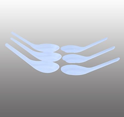 100 Pack Disposable Asian Soup Spoons,Chinese Soup Spoons Plastic Disposable White
