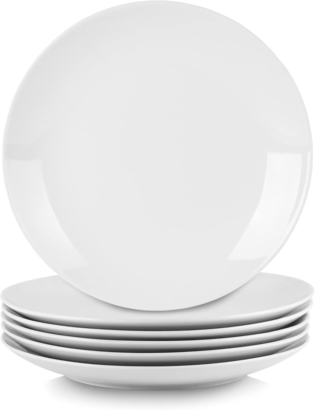 10 Strawberry Street Simply White 10.5" Coupe Dinner Plate, Set of 6