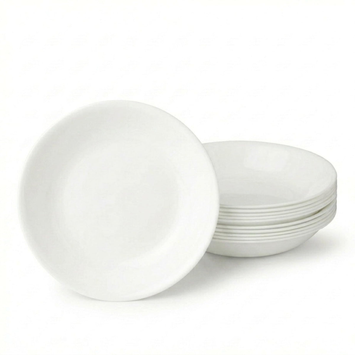 Corelle 4-Pc Versa Bowls for Pasta Salad and More, Service for 4, Durable and Eco-Friendly 30-Oz, Compact Stack Bowl Set, Microwave and Dishwasher Safe, White