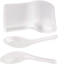 Juvale Plastic Soup Spoons - 200-Pack Clear Plastic - Disposable Asian Soup Spoons for Ramen & Pho, Bulk Clear Utensils