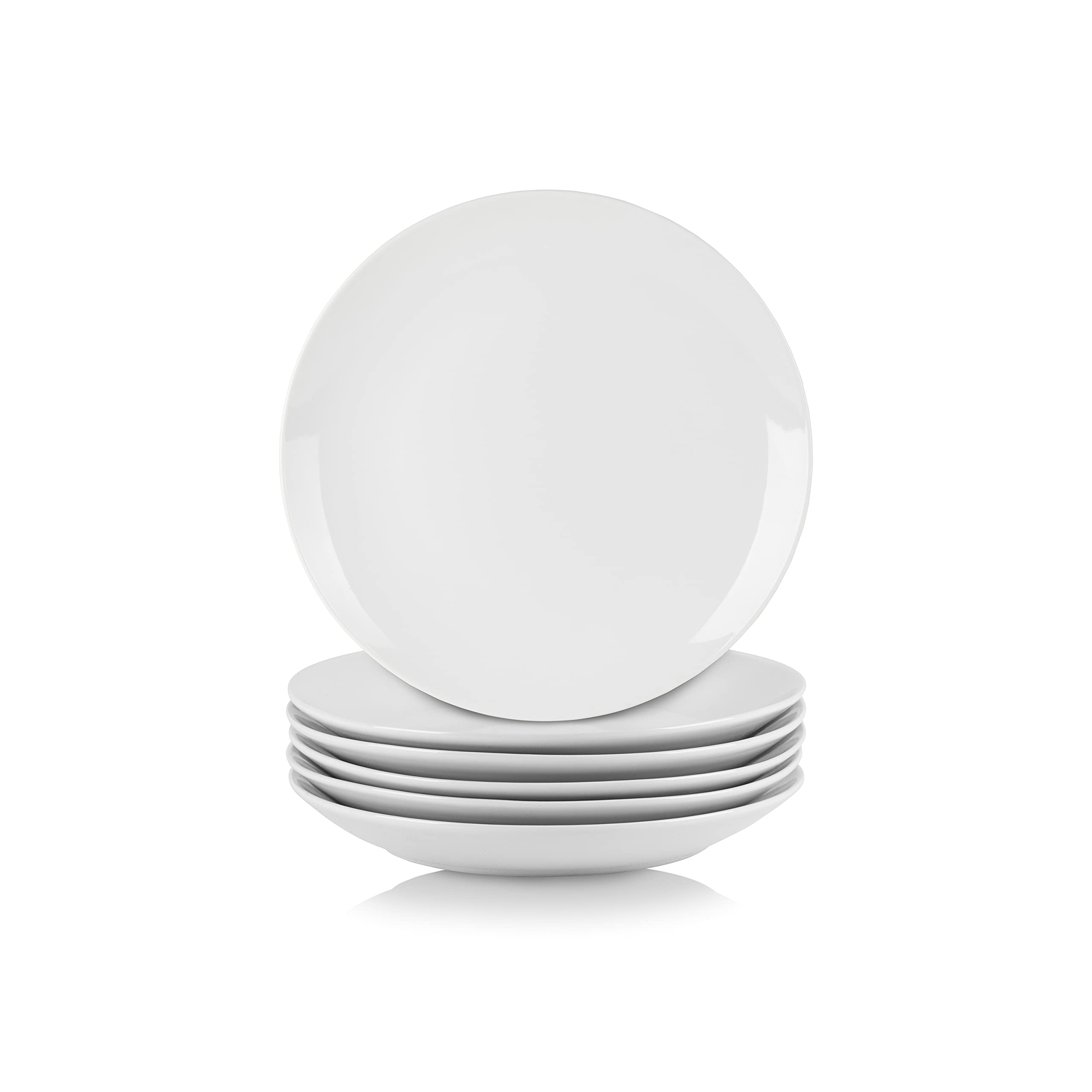 10 Strawberry Street Simply White 10.5" Coupe Dinner Plate, Set of 6