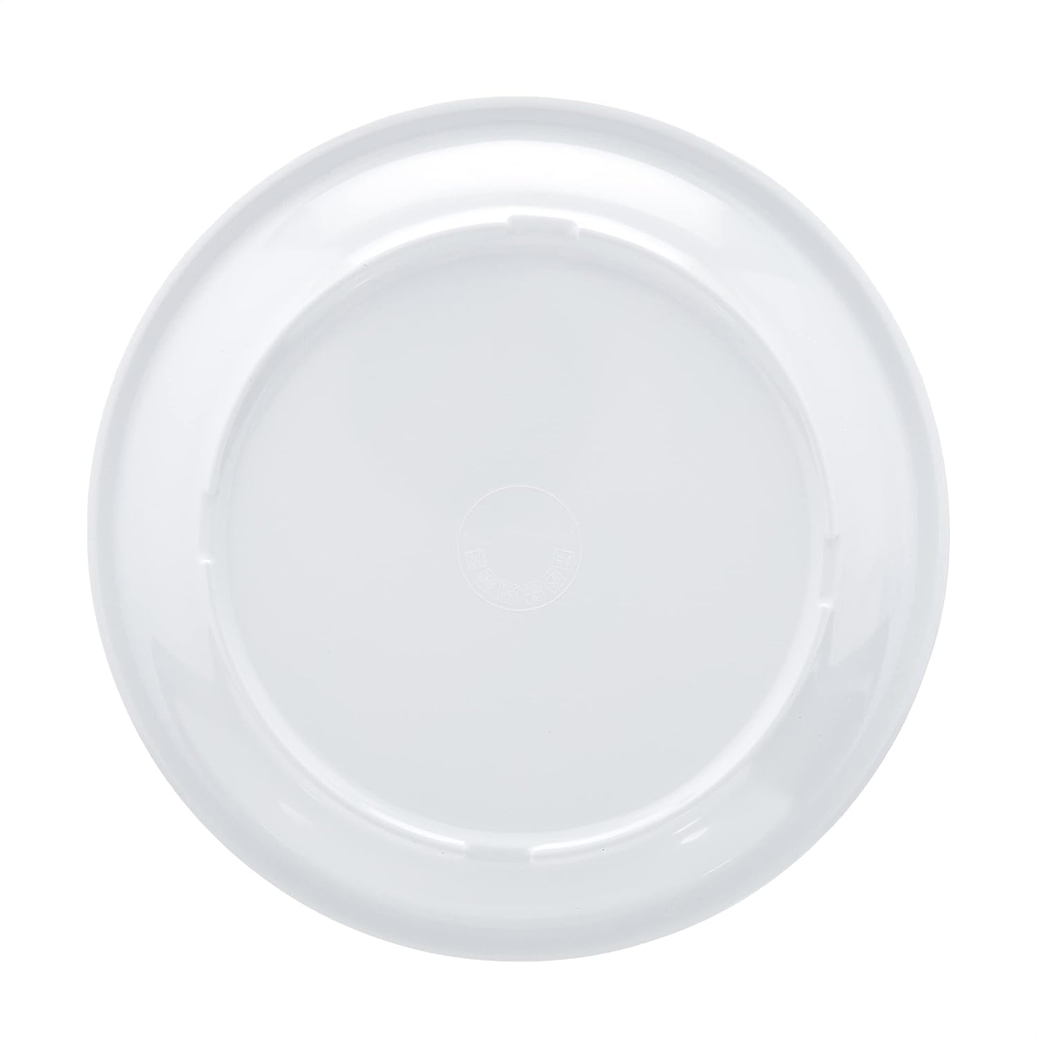 Amazon Basics Melamine Plastic Plate, Dishwasher Safe, BPA Free, 6 Piece Set, 9 in, White