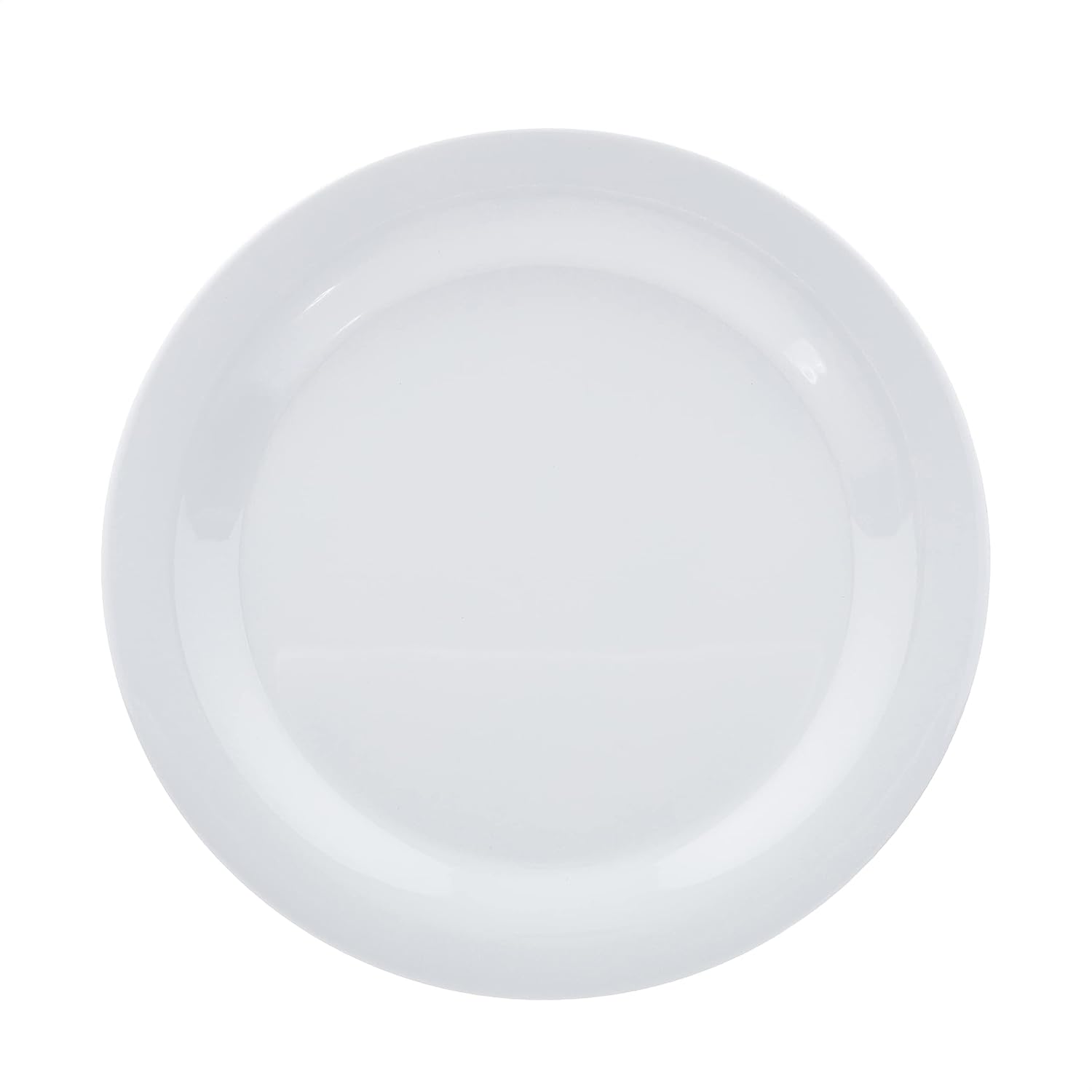 Amazon Basics Melamine Dinner Plates for Restaurants and Home, Dishwasher Safe, BPA Free, Break and Crack Resistant, 10.5", White, 6-Piece Set
