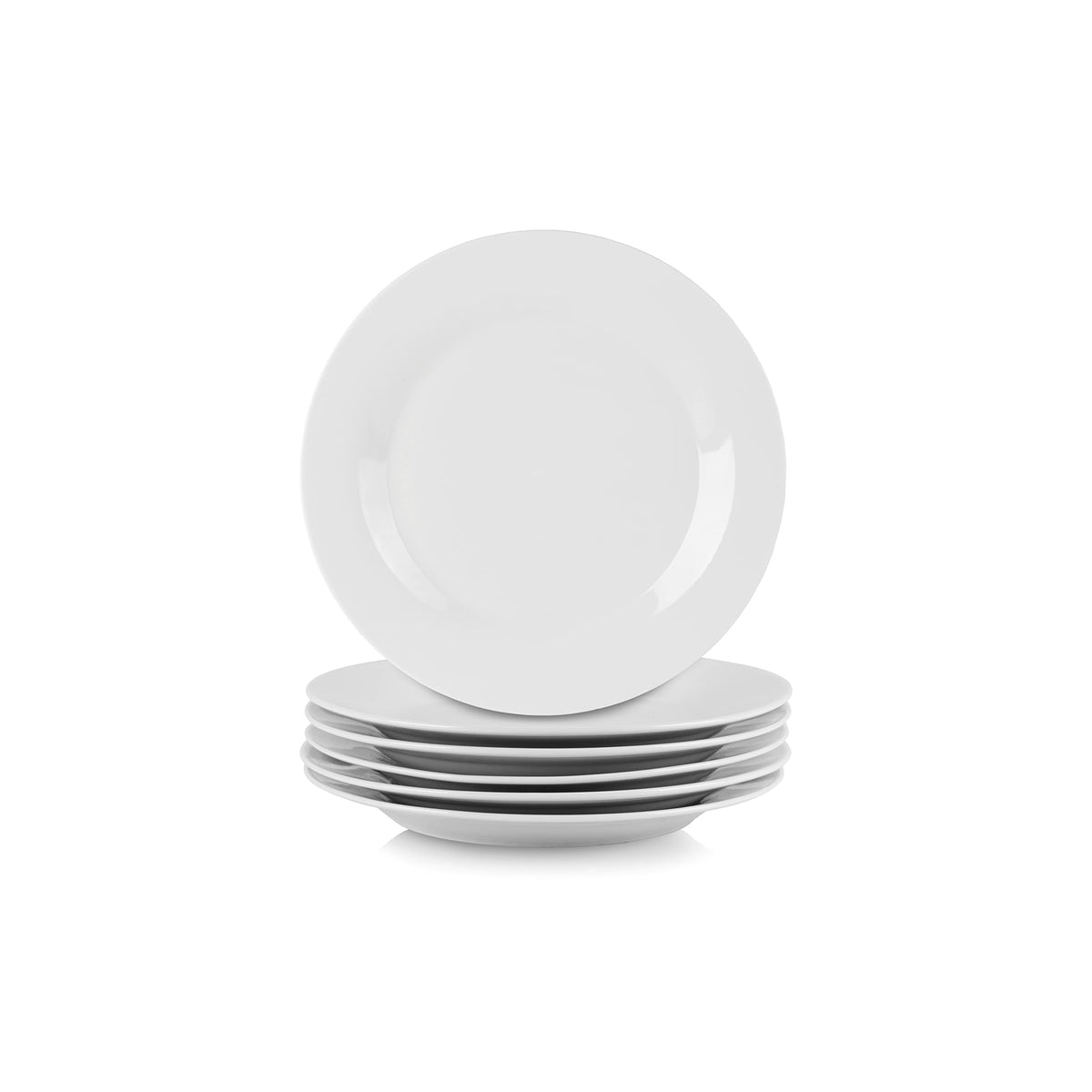10 Strawberry Street Simply White 10.5" Coupe Dinner Plate, Set of 6