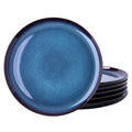 LERATIO Ceramic Dinner Plates Set of 4,10.5 Inch Reactive Glaze Plate Sets | Porcelain Modern Shape Dinnerware Dishes Set for Kitchen,Microwave&Dishwasher&Oven Safe,Scratch Resistant-Blue