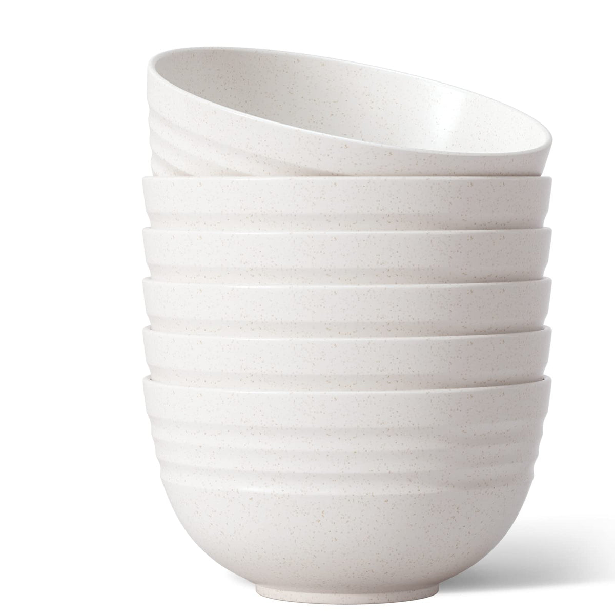 Unbreakable Cereal Bowls 25 OZ Microwave and Dishwasher Safe BPA-Free Bowl Dessert Bowls for Serving Soup, Oatmeal, Pasta and Salad [Set of 6]