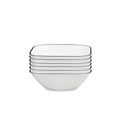 Corelle Square Simple Lines Dinner Plate Set, 6 Pack