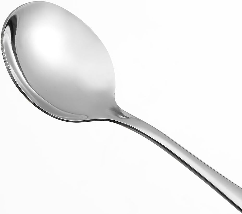 Eslite Large Soup Spoons/Stainless Steel Bouillion Spoons,12-Piece,7.7 Inches