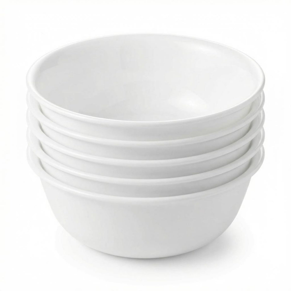 Corelle Vitrelle 28-oz Soup/Cereal Bowls Set of 6 Chip & Crack Resistant Dinnerware Bowls for Soup, Ramen, Cereal and More, Triple Layer Glass, Winter Frost White