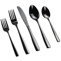 Teyyvn 60-Piece Black Stainless Steel Cutlery Set, Service for 12