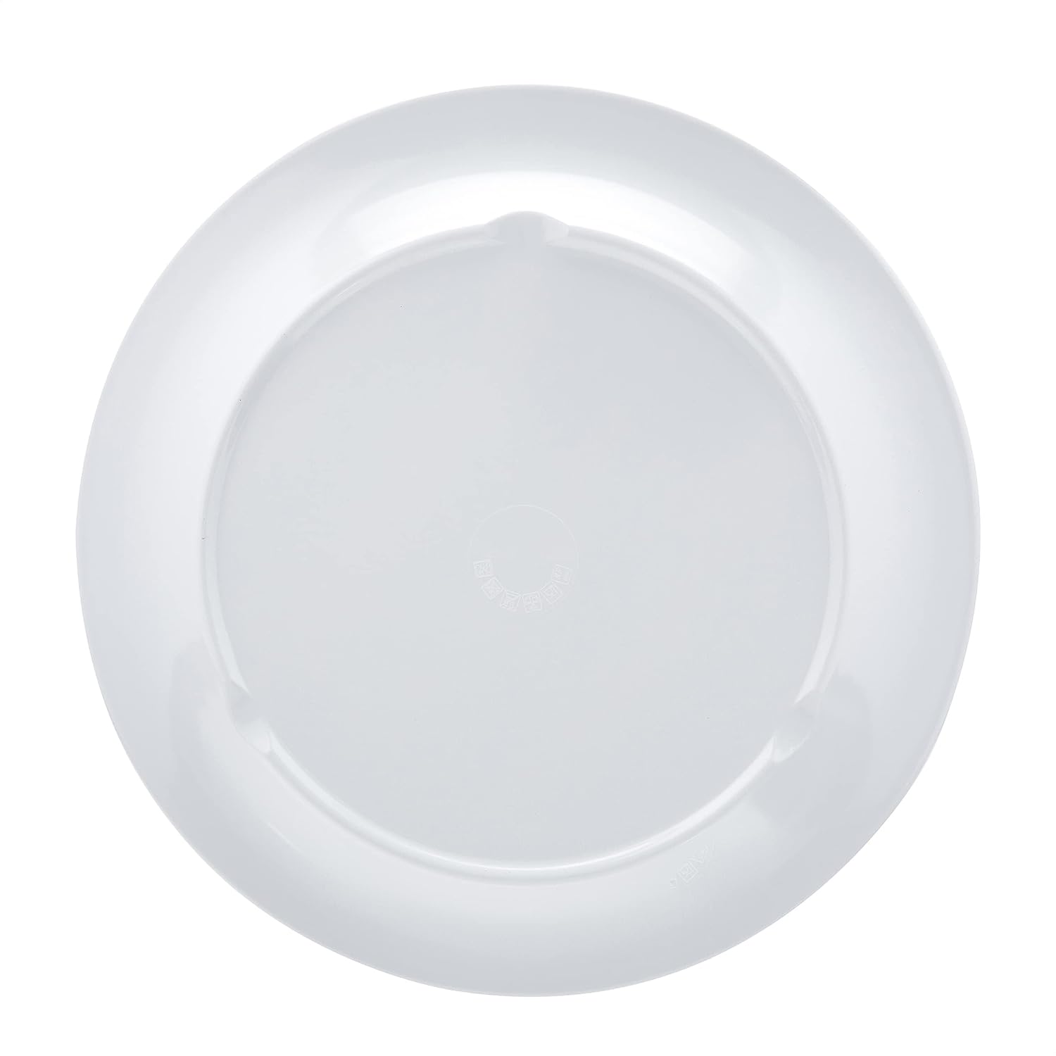Amazon Basics Melamine Dinner Plates for Restaurants and Home, Dishwasher Safe, BPA Free, Break and Crack Resistant, 10.5", White, 6-Piece Set