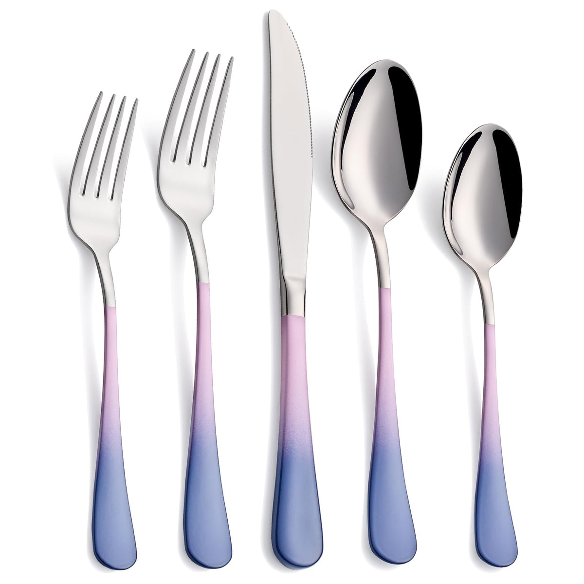 20-Pieces Green and Black Silverware Sets for 4,Green Handle Stainless Steel Cutlery Set, Include Forks Spoons and Knives Set, Dishwasher Safe Utensil Sets for Home Restaurant
