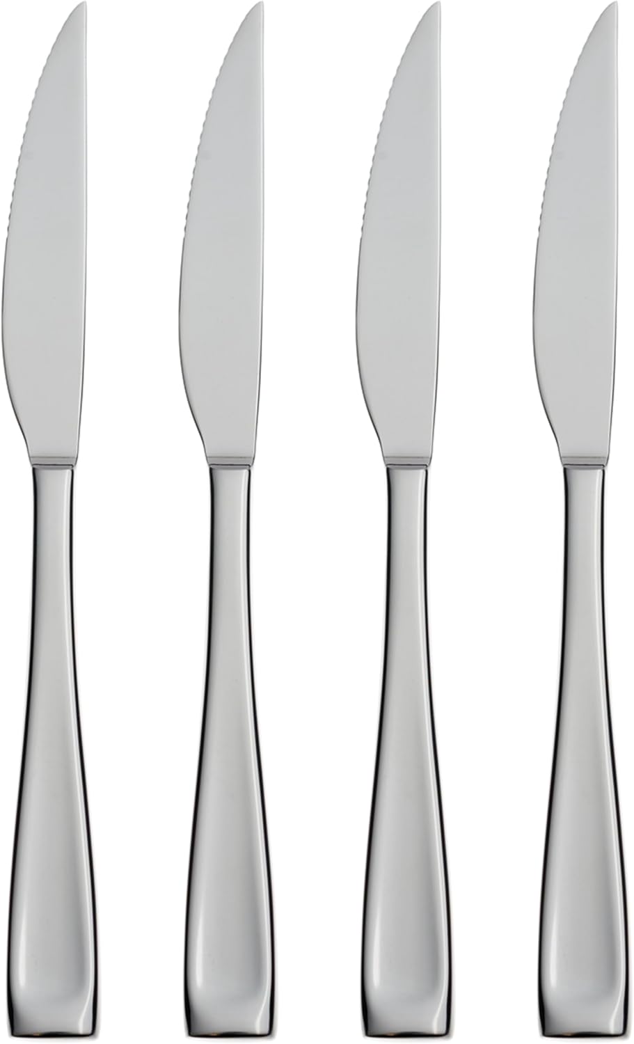 Oneida Moda Soup Spoons Silverware Set for 4, Flatware | mirror finish, dishwasher safe | great for soup, cutlery set, utensil set, rust resistant, kitchen essentials