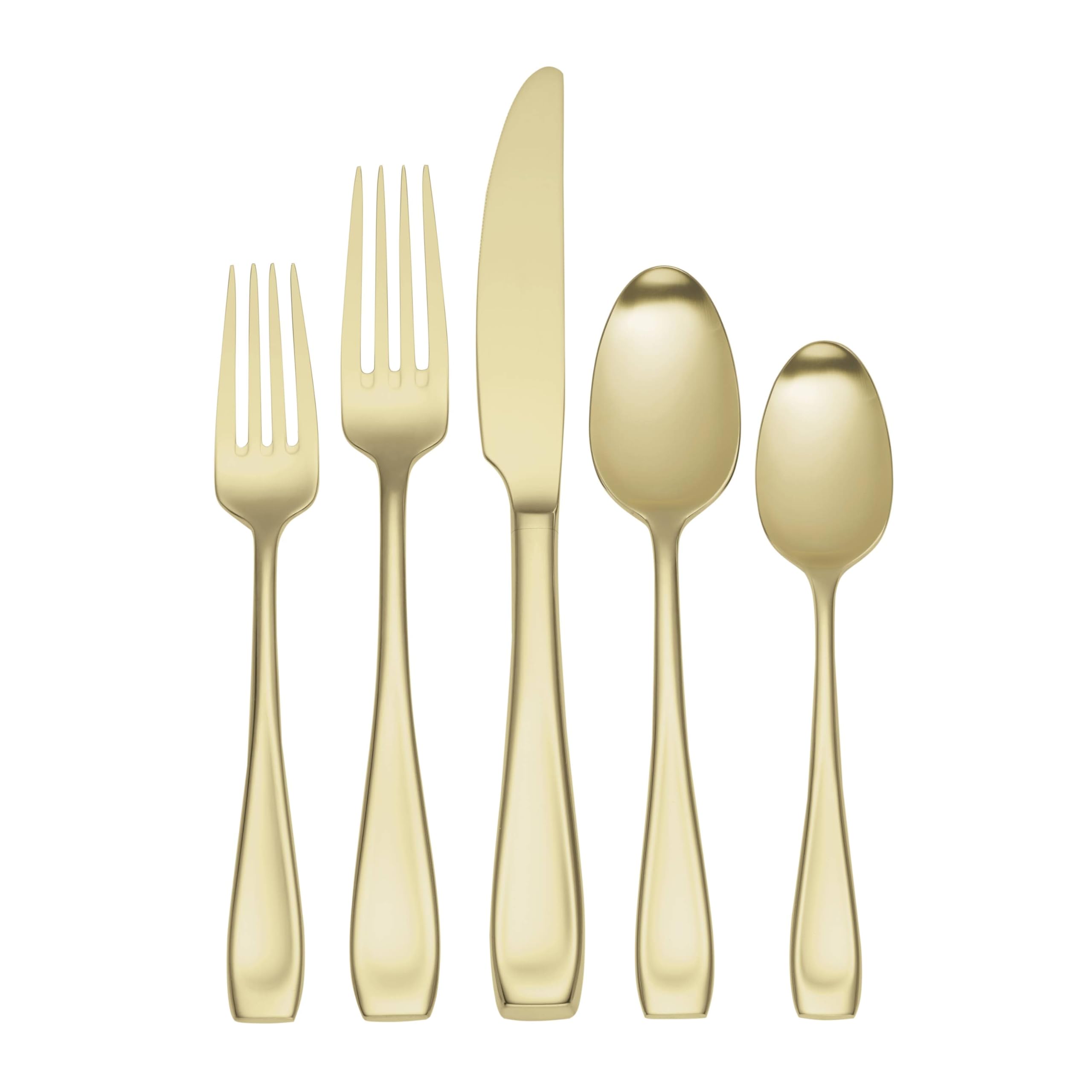 Oneida Moda Soup Spoons Silverware Set for 4, Flatware | mirror finish, dishwasher safe | great for soup, cutlery set, utensil set, rust resistant, kitchen essentials