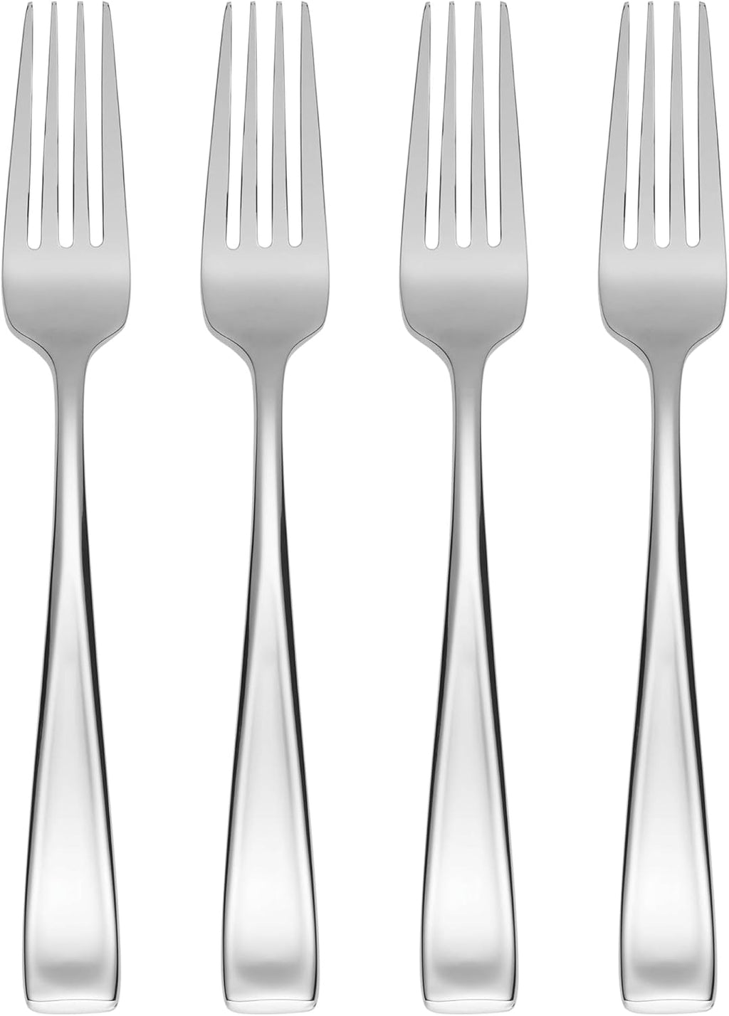 Oneida Moda Soup Spoons Silverware Set for 4, Flatware | mirror finish, dishwasher safe | great for soup, cutlery set, utensil set, rust resistant, kitchen essentials