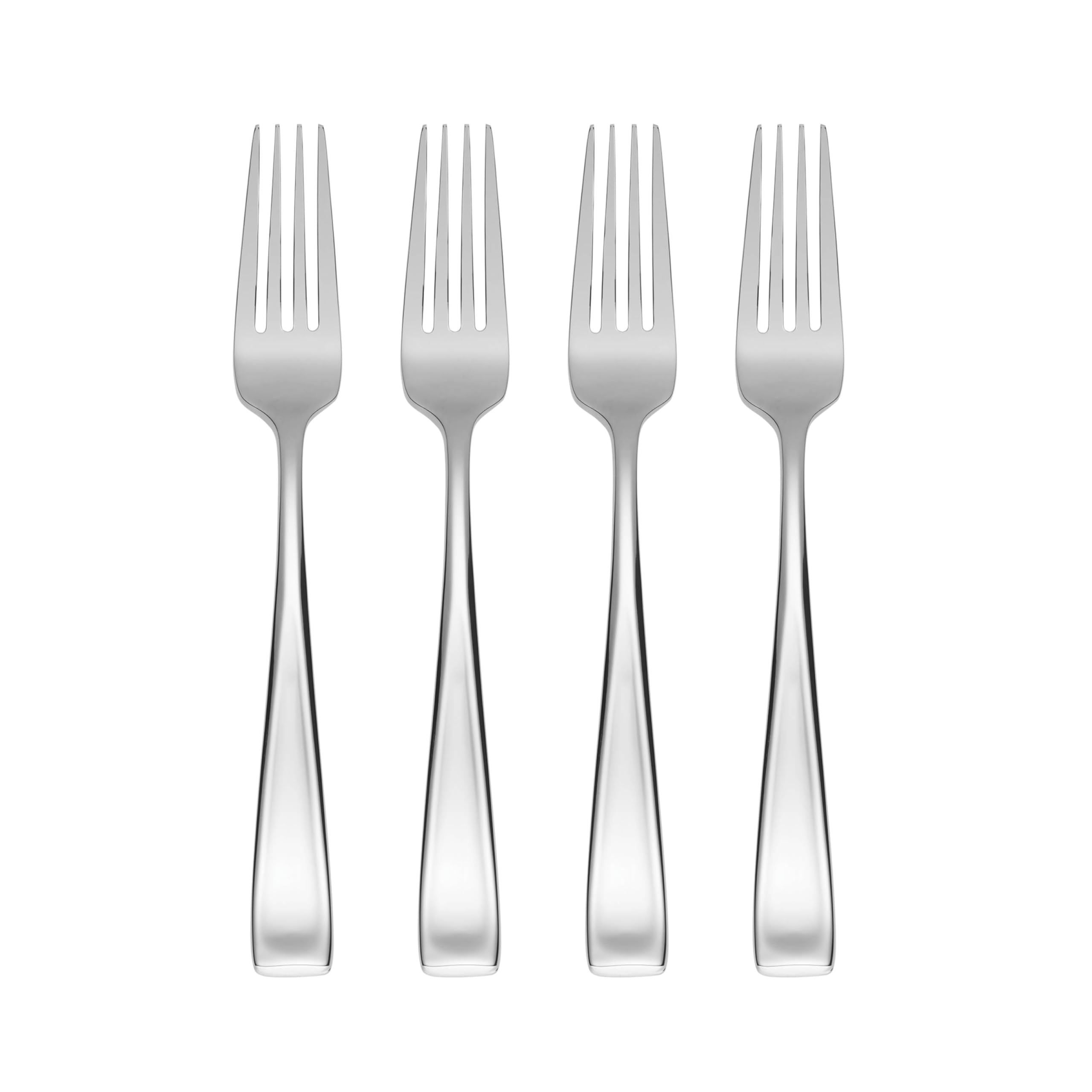 Oneida Moda Soup Spoons Silverware Set for 4, Flatware | mirror finish, dishwasher safe | great for soup, cutlery set, utensil set, rust resistant, kitchen essentials