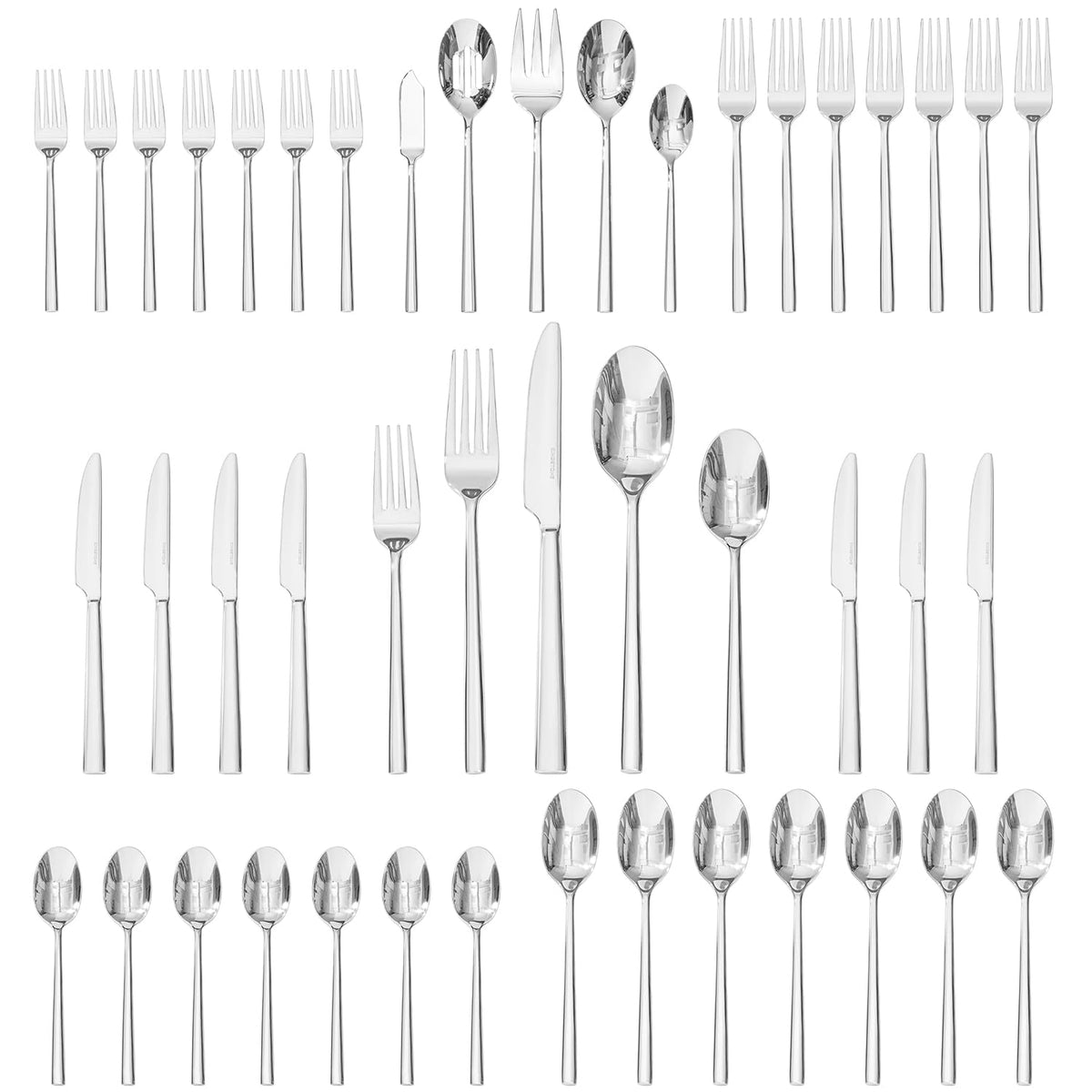 Silverware Set, 40-Piece Forged Flatware Cutlery Set Premium Stainless Steel, Service for 8, for Home, Wedding, Party,Gift, Mirror Polished and Dishwasher Safe