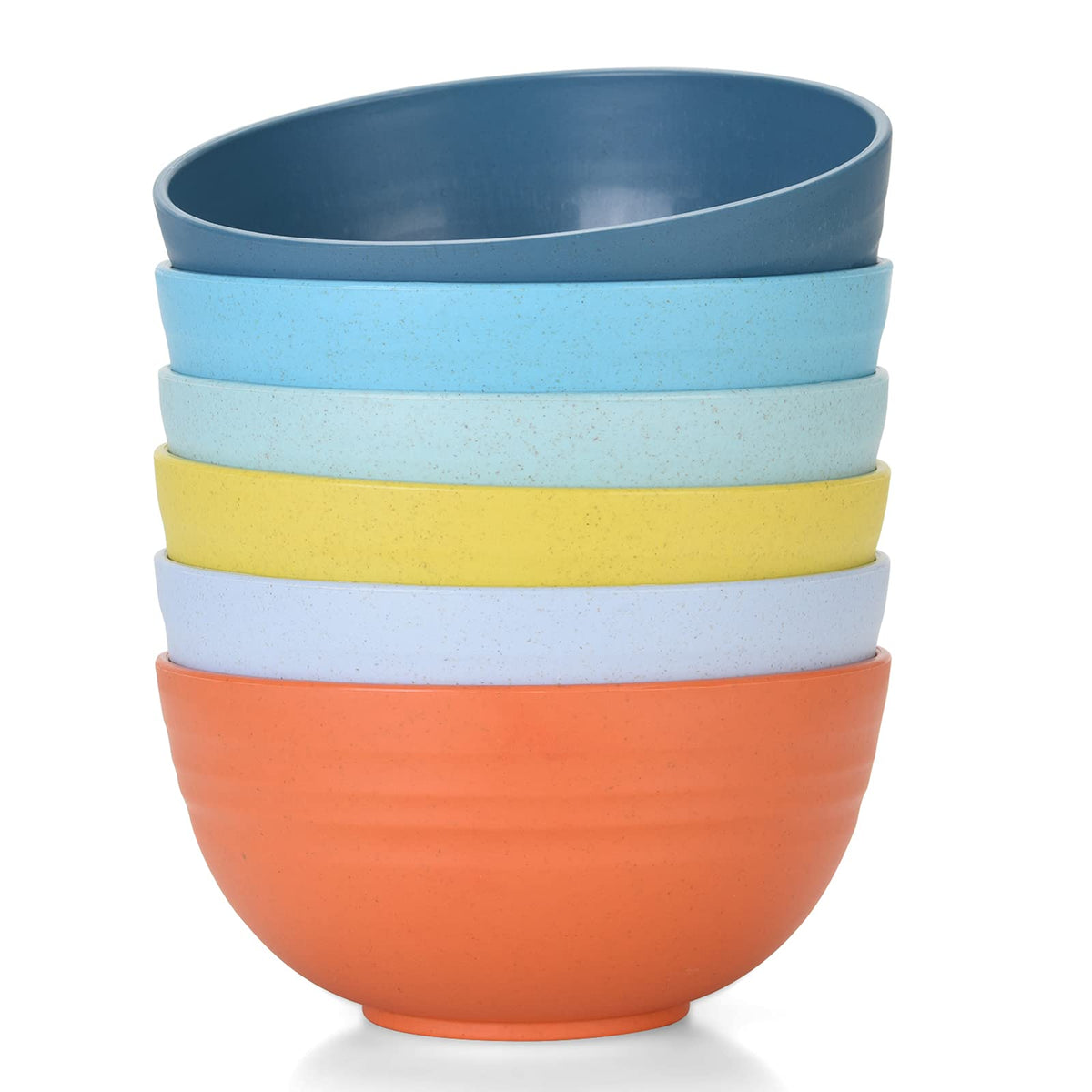 Unbreakable Cereal Bowls 25 OZ Microwave and Dishwasher Safe BPA-Free Bowl Dessert Bowls for Serving Soup, Oatmeal, Pasta and Salad [Set of 6]