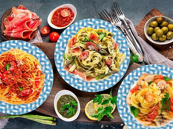 Ginkgo Paper Plates 10 inch Bulk 300 Count | Thickened Disposable Plates Large Heavy Duty Dinner Paper Plates for Holiday, Party, Picnic and Everyday Use