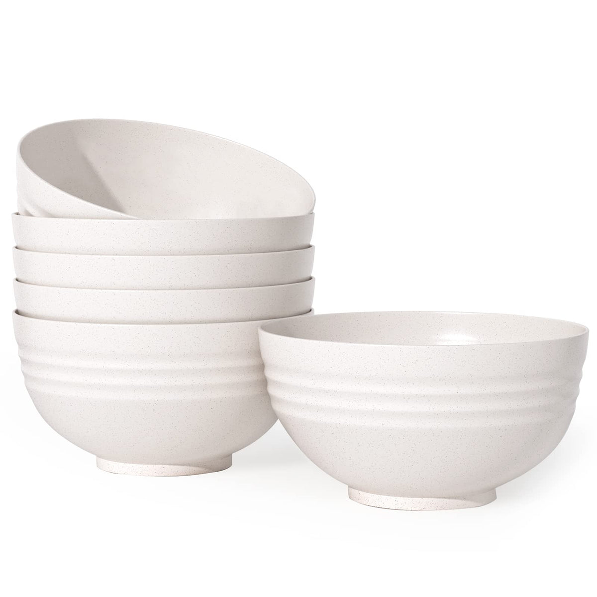 Unbreakable Cereal Bowls 25 OZ Microwave and Dishwasher Safe BPA-Free Bowl Dessert Bowls for Serving Soup, Oatmeal, Pasta and Salad [Set of 6]