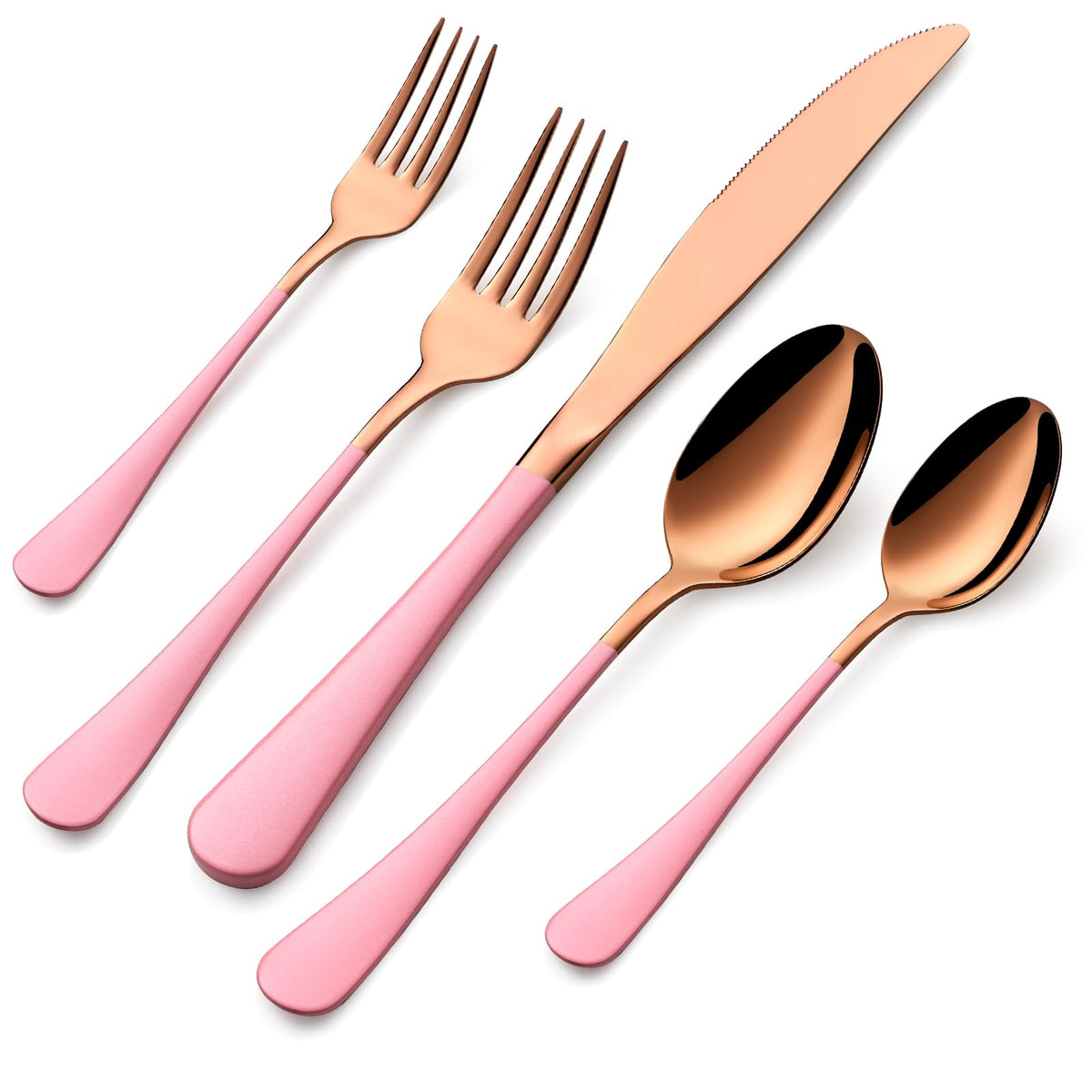 20-Pieces Green and Black Silverware Sets for 4,Green Handle Stainless Steel Cutlery Set, Include Forks Spoons and Knives Set, Dishwasher Safe Utensil Sets for Home Restaurant