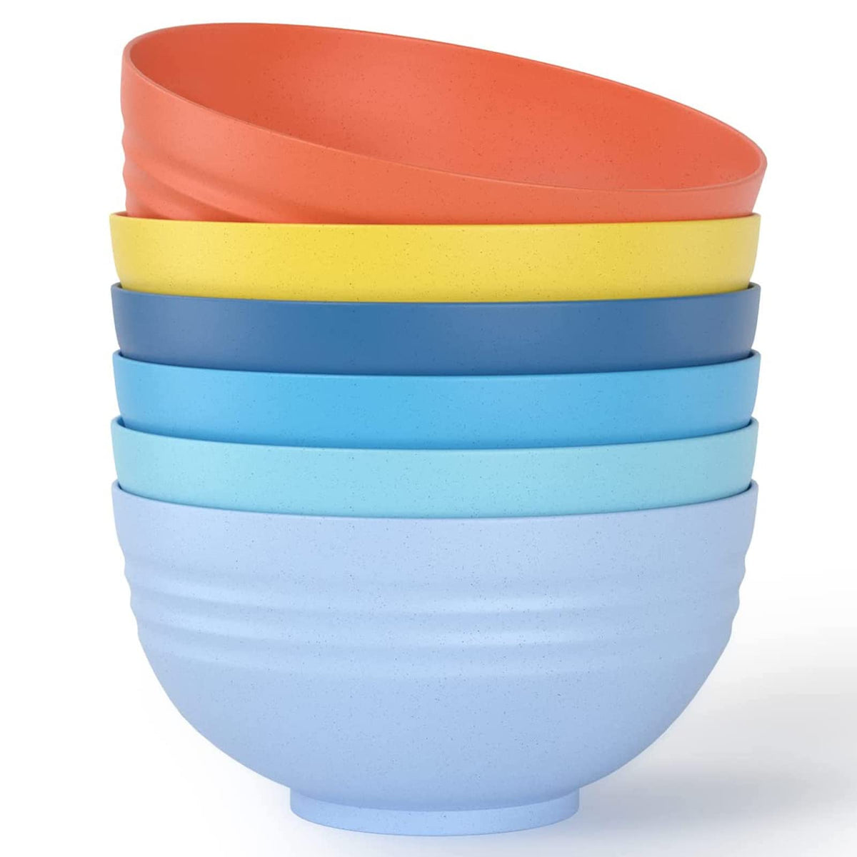 Unbreakable Cereal Bowls 25 OZ Microwave and Dishwasher Safe BPA-Free Bowl Dessert Bowls for Serving Soup, Oatmeal, Pasta and Salad [Set of 6]