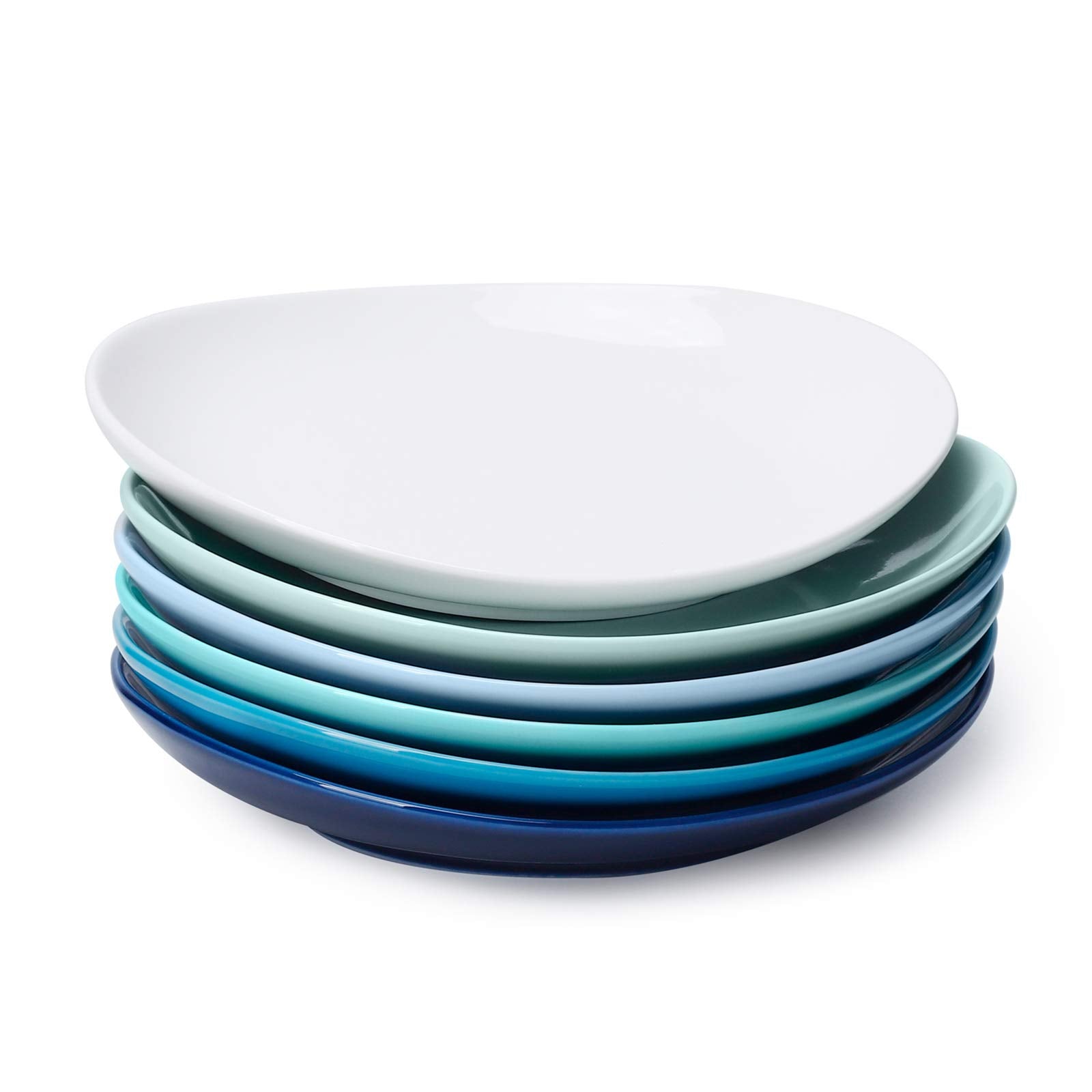 Sweese Porcelain 11 Inch Dinner Plates Set of 6 - White Dinner Plates - Dishwasher, Microwave, Oven Safe, Scratch Resistant