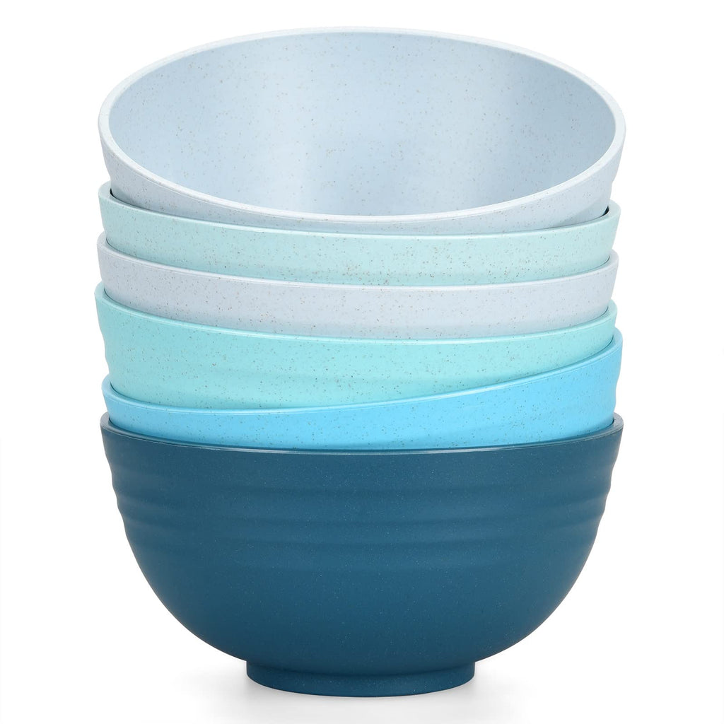 Unbreakable Cereal Bowls 25 OZ Microwave and Dishwasher Safe BPA-Free Bowl Dessert Bowls for Serving Soup, Oatmeal, Pasta and Salad [Set of 6]
