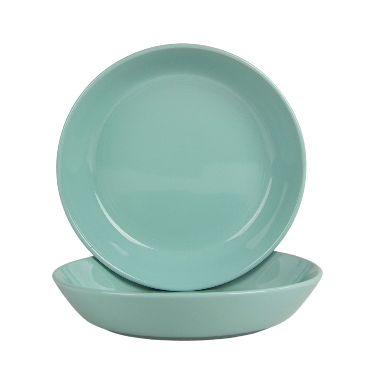 Double Line 10.5" Dinner Plate, Set of 6, Matte Black