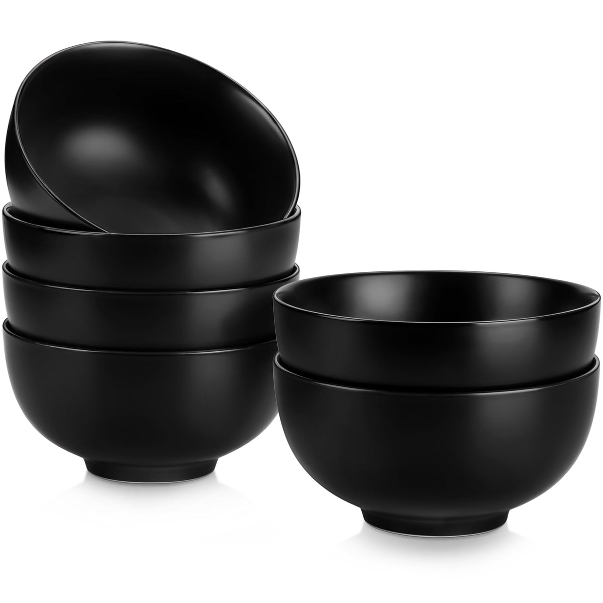 MALACASA 26 Oz White Ceramic Soup Bowls of 4, Cereal Bowls for Kitchen | Perfect for soup, cereal, dinner, noodles,ramen or fruit; scratch-resistant, stackable, microwave, oven & dishwasher safe