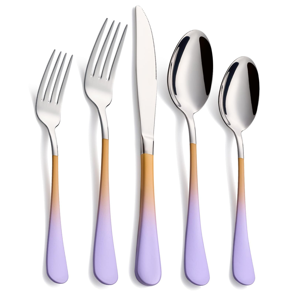 20-Pieces Green and Black Silverware Sets for 4,Green Handle Stainless Steel Cutlery Set, Include Forks Spoons and Knives Set, Dishwasher Safe Utensil Sets for Home Restaurant