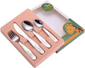 Kitchen The cooking Tool Accessories 304不锈钢刀叉勺子 便携式可爱甜品勺搅拌勺餐具礼品套装