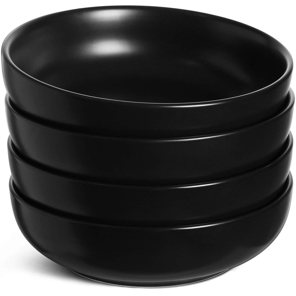 LE TAUCI Pasta Bowls 45 oz, Salad Bowls Set for Serving Soup, Pasta, Noodle, Dinner, Large Kitchen Bowl Plates, Microwave Safe - 8.5 Inch, Set of 4, White
