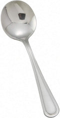 Winco 6 3/4" Stainless Steel Bouillon Spoon (Set of 12) | Dishwasher safe, Restaurant service, Great for Soup, Broth, Noodles and Tasting Service