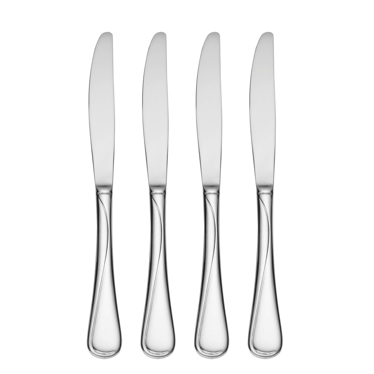 Oneida Flight Dinner Spoons Silverware Set for 4, Flatware | 18/0 stainless steel, mirror finish | dishwasher safe | great for soup or everyday dining, cutlery set