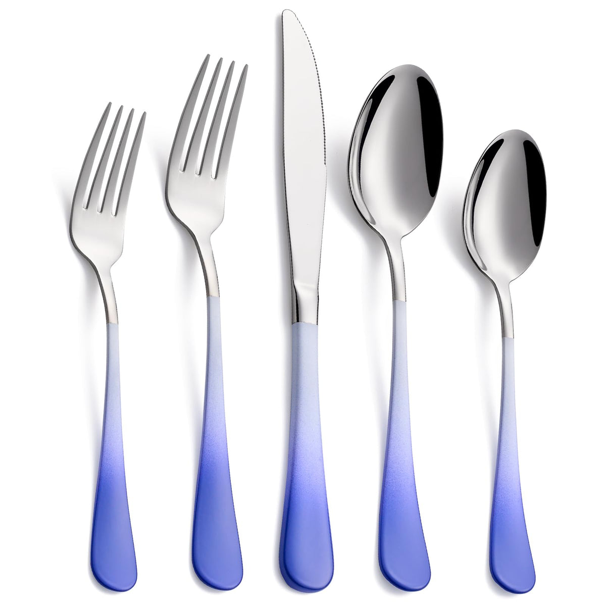 20-Pieces Green and Black Silverware Sets for 4,Green Handle Stainless Steel Cutlery Set, Include Forks Spoons and Knives Set, Dishwasher Safe Utensil Sets for Home Restaurant