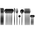 JASHII 24 Pieces Silverware Flatware Cutlery Set, Stainless Steel Tableware Silverware-Service for 6 Dishwasher Safe Full Set Flatware Durable (Silver)