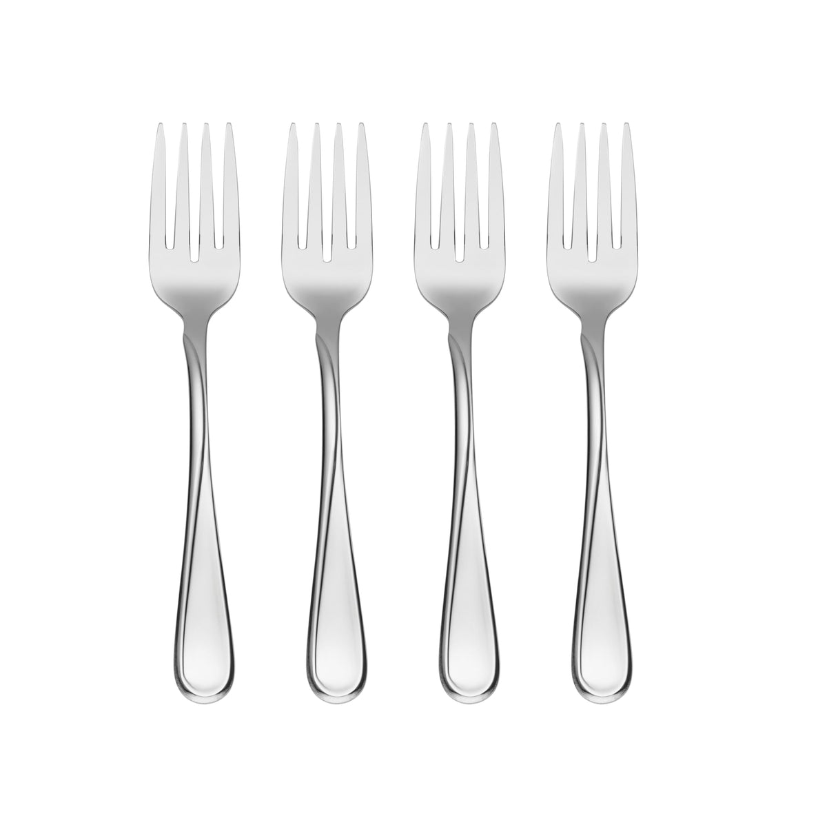 Oneida Flight Dinner Spoons Silverware Set for 4, Flatware | 18/0 stainless steel, mirror finish | dishwasher safe | great for soup or everyday dining, cutlery set