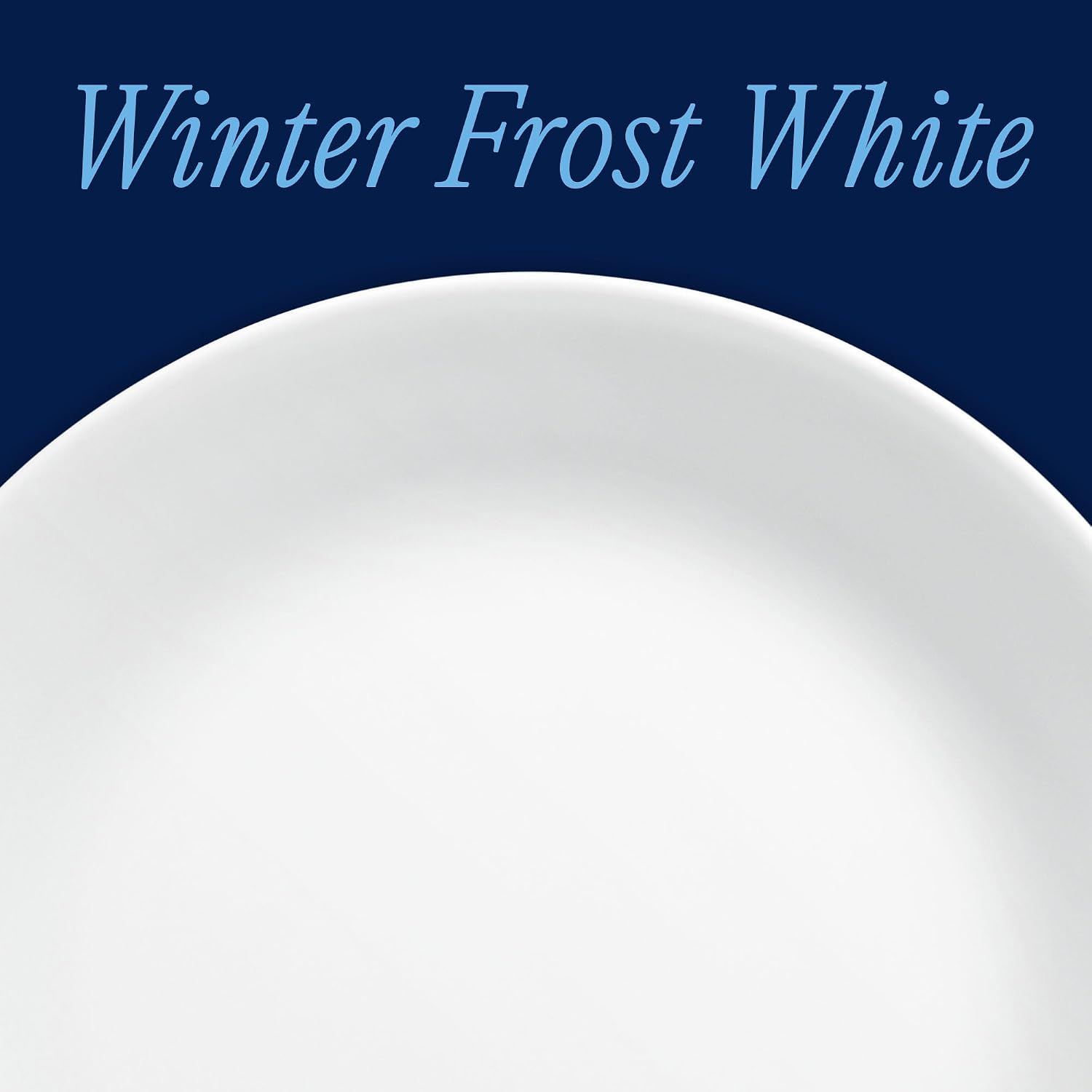 Corelle Vitrelle 8-Piece Dinner Plates Set Triple Layer Glass and Chip Resistant, Lightweight Round Plates, Winter Frost White