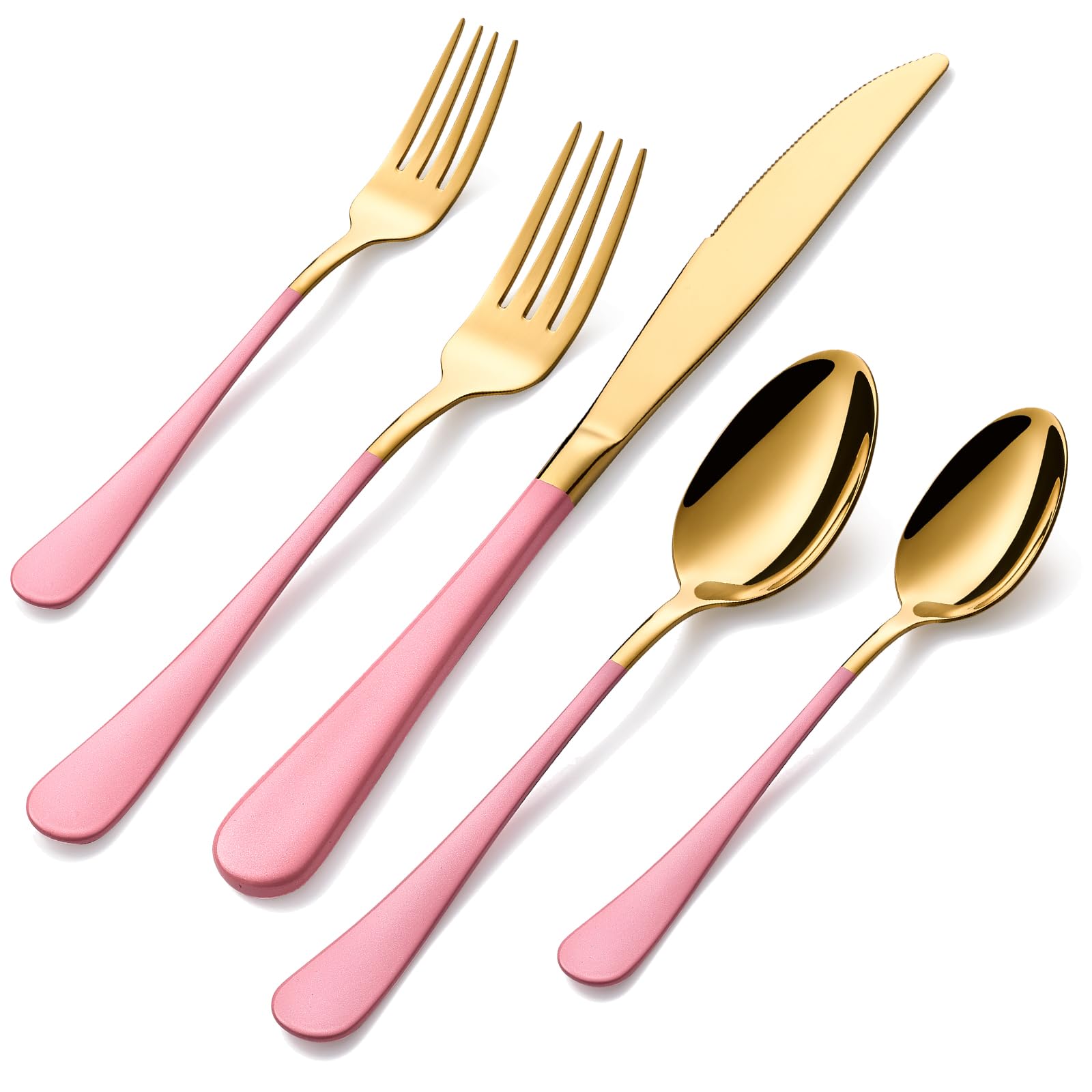 20-Pieces Green and Black Silverware Sets for 4,Green Handle Stainless Steel Cutlery Set, Include Forks Spoons and Knives Set, Dishwasher Safe Utensil Sets for Home Restaurant