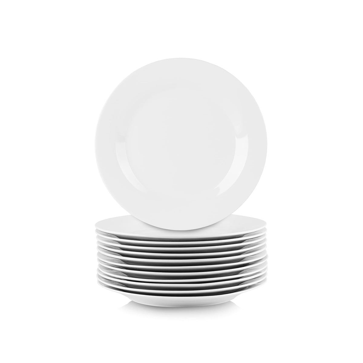 10 Strawberry Street 10.5" Catering Coupe Dinner Plate, Set of 12,White
