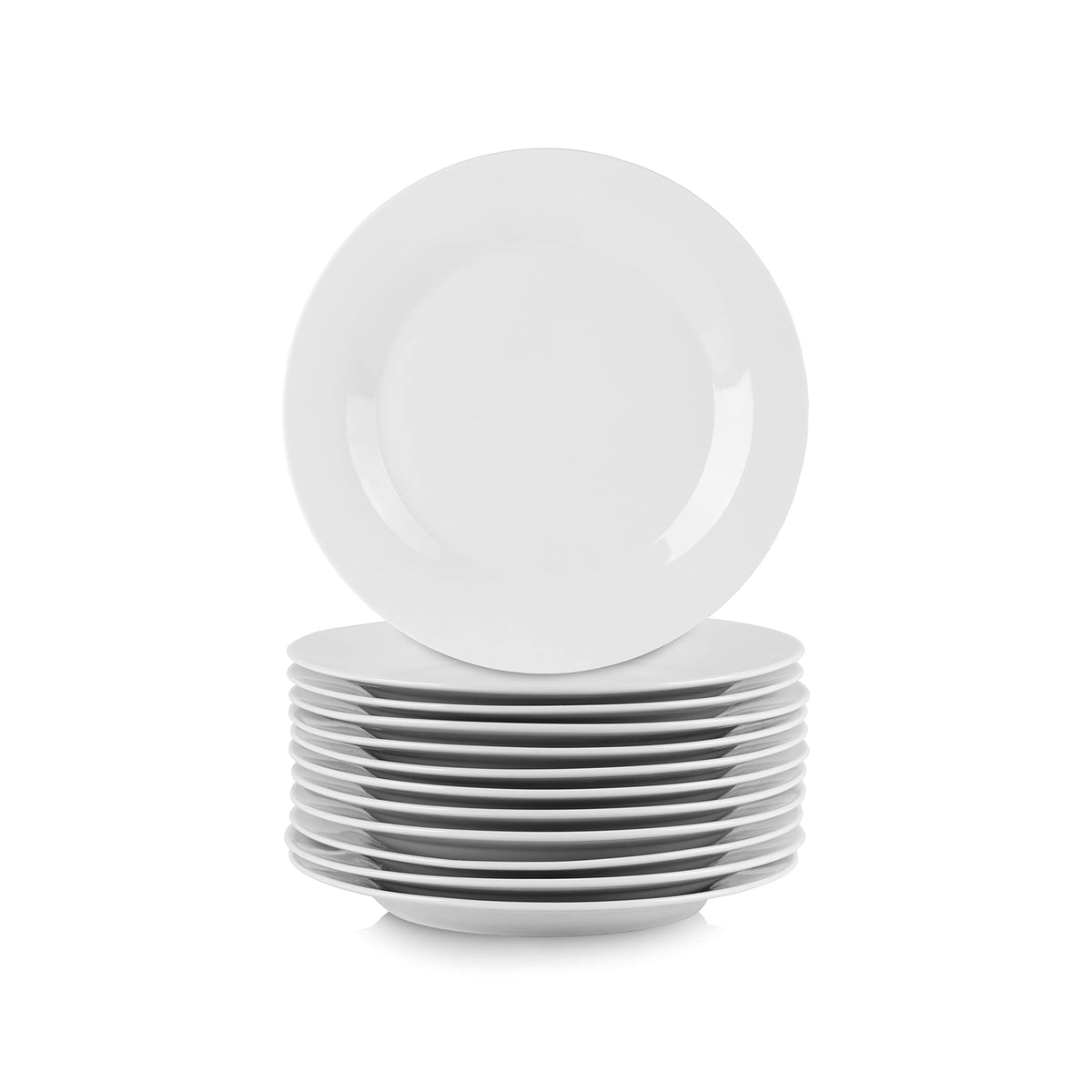10 Strawberry Street 10.5" Catering Coupe Dinner Plate, Set of 12,White