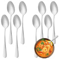 12 Pcs Dinner Spoons Set, Food-Grade Stainless Steel Tablespoons, Durable Metal Table Spoon, Cutlery Soup Spoons Silverware for Home, Kitchen or Restaurant, Mirror Polished, Dishwasher Safe - 7 Inch