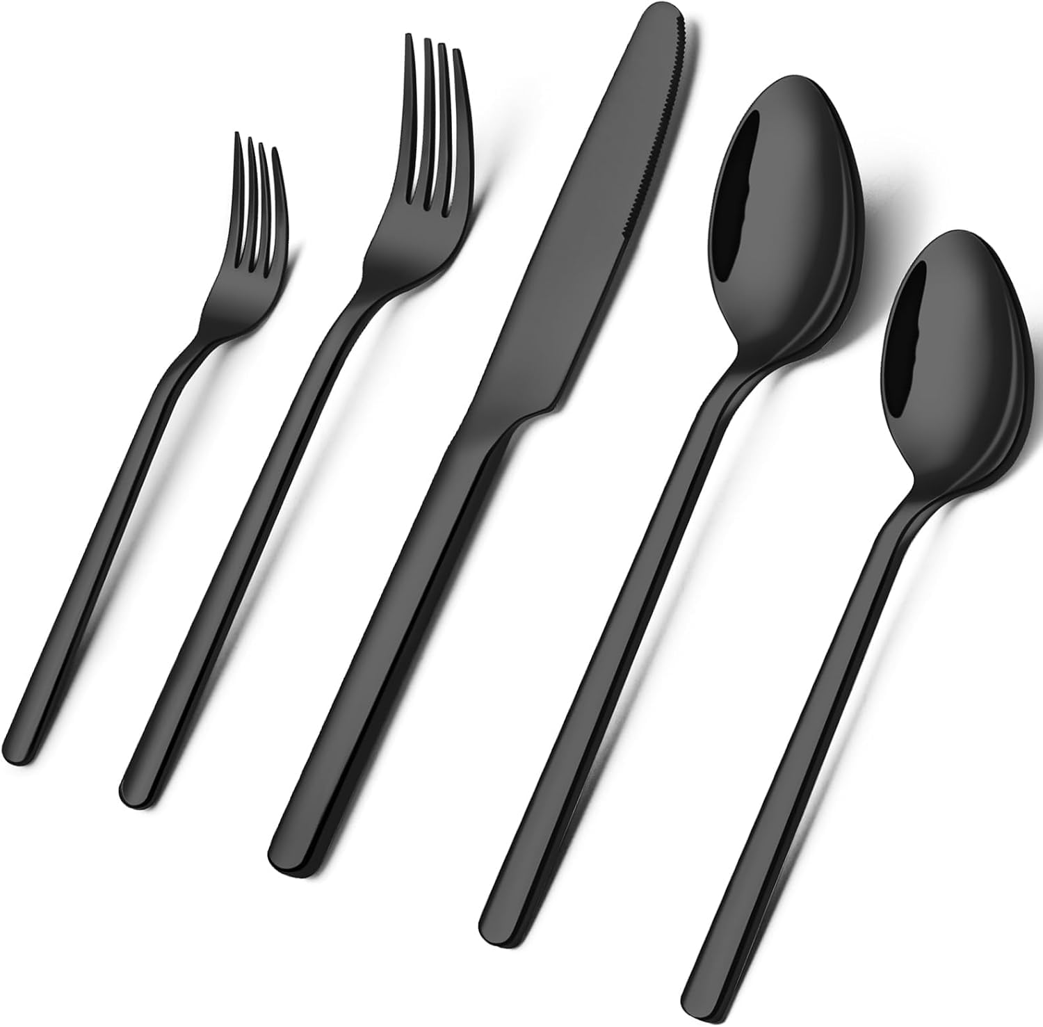 30 Pieces Silverware Set, Flatware Cutlery Set for 6, 18/10 Stainless Steel Silverware Utensils Minimalist Design Dishwasher Safe