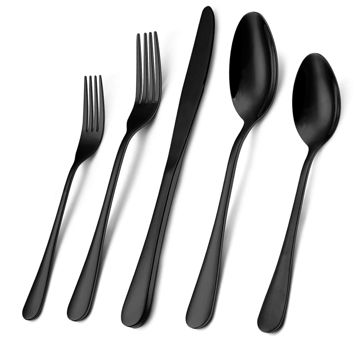 Wildone 20-Piece Silverware Set, Stainless Steel Flatware Cutlery Set Service for 4, Tableware Eating Utensils Include Knife/Fork/Spoon, Mirror Polished, Dishwasher Safe
