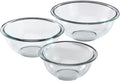 Pyrex Essentials (3-Piece) Glass Mixing Bowls Set for Prepping and Baking