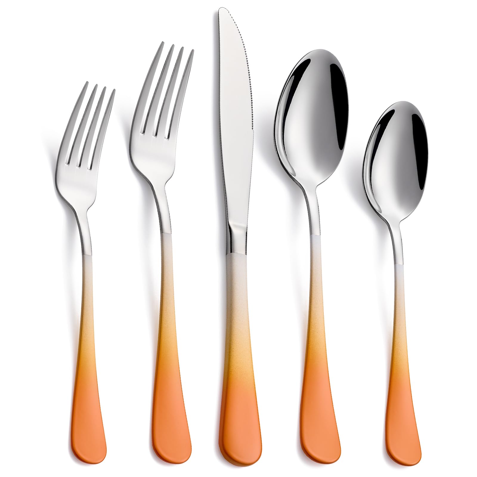 20-Pieces Green and Black Silverware Sets for 4,Green Handle Stainless Steel Cutlery Set, Include Forks Spoons and Knives Set, Dishwasher Safe Utensil Sets for Home Restaurant